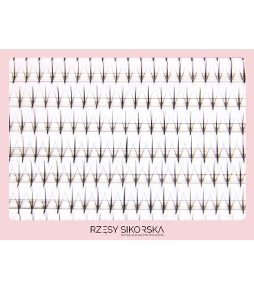 Gotowe Kępki Rzęs 3D/0,07 (1000 szt. 6-13) Black Wispy – Mix Palette
