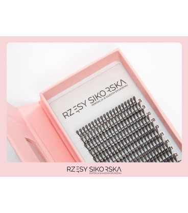 Rzęsy Sikorska Premium Anime Black (Piórka) - Mix Palette