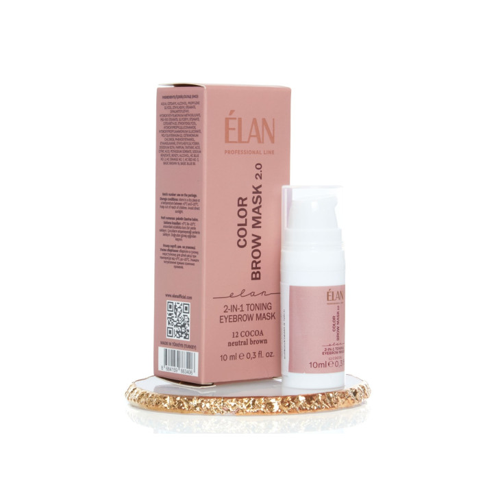 Elan - 12 COCOA 2.0 COLOUR BROW MASK - Tonująca maska do brwi 2w1 Elan - 12 COCOA 2.0 COLOUR BROW MASK - Tonująca maska do brwi 2w1