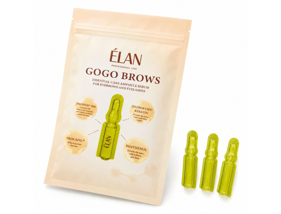 ÉLAN GOGO BROWS Pielęgnacyjna Ampułka do Brwi i Rzęs 10x1ml | Rzęsy Sikorska
