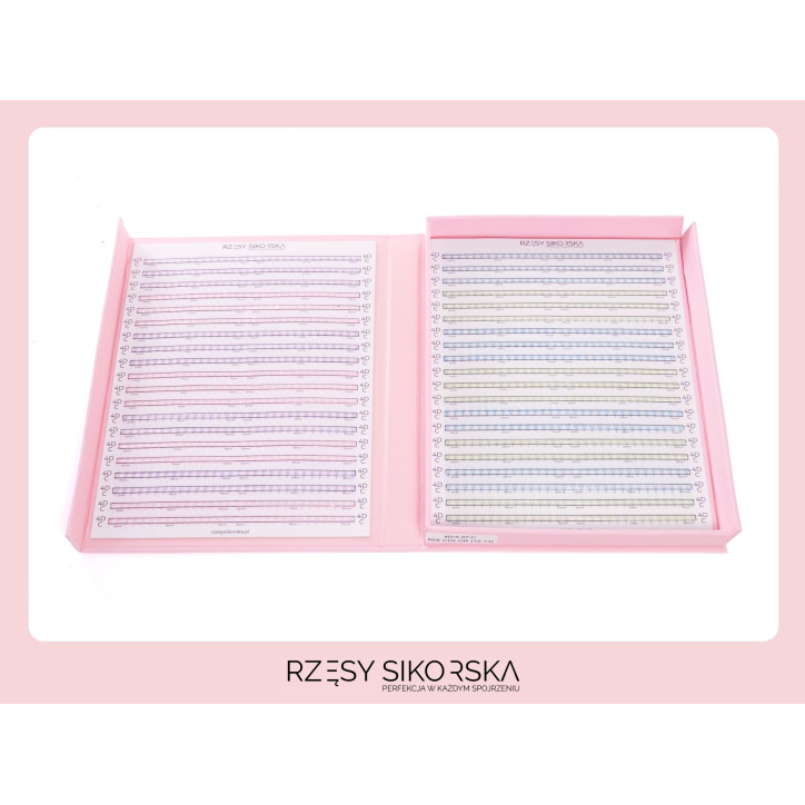 Gotowe Kolorowe Kępki Rzęs 4D/0,07/C (1200 szt. 10-13) Rainbow – Mix Palette Gotowe Kolorowe Kępki Rzęs 4D/0,07/C (1200 szt. 10-13) Rainbow – Mix Palette