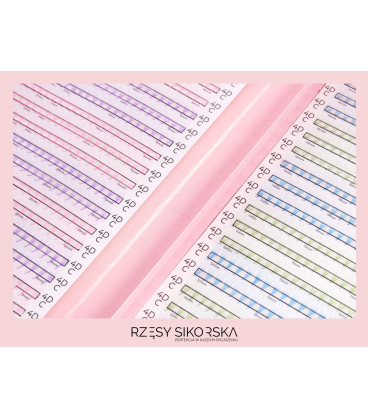 Rzęsy Sikorska - Gotowe Kolorowe Kępki Rzęs 4D/0,07 (1200 szt. 10-13)