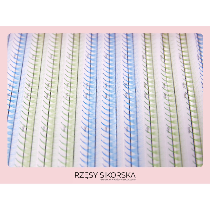 Gotowe Kolorowe Kępki rzęs 6D/0,07/C (1200 szt. 10-13) Rainbow – Mix Palette Gotowe Kolorowe Kępki rzęs 6D/0,07/C (1200 szt. 10-13) Rainbow – Mix Palette