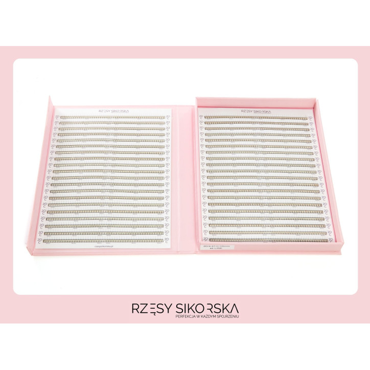 Gotowe Kępki Rzęs 2D/0,07 (1200 szt.) Black – Single Palette