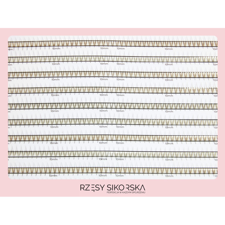 Gotowe Kępki Rzęs 2D/0,07 (1200 szt.) Black – Single Palette