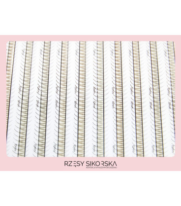 Rzęsy Sikorska - Gotowe Kępki Rzęs 2D/0,07 (1200 szt. ) Black – Mix Palette