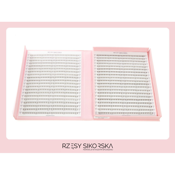 Gotowe Kępki Rzęs 4D/0,07 (1200 szt.) Black – Single Palette Gotowe Kępki Rzęs 4D/0,07 (1200 szt.) Black – Single Palette
