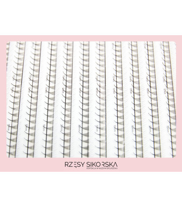 Rzęsy Sikorska - Gotowe Kępki Rzęs 4D/0,07 (1200 szt. ) Black – Mix Palette