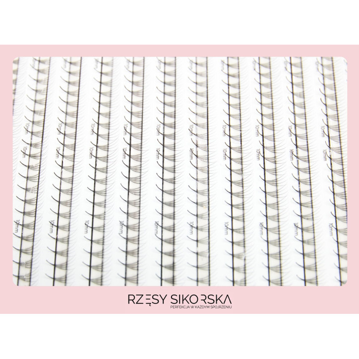 Gotowe Kępki Rzęs 4D/0,07 (1200 szt.) Black – Single Palette Gotowe Kępki Rzęs 4D/0,07 (1200 szt.) Black – Single Palette
