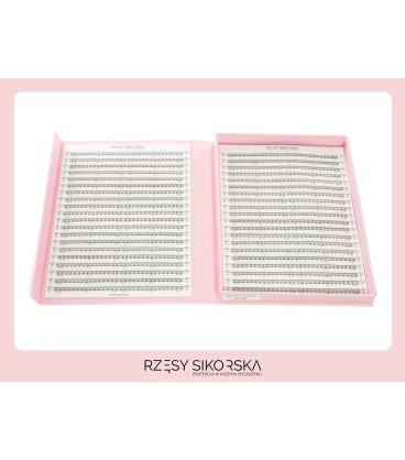 Rzęsy Sikorska - Gotowe Kępki Rzęs 5D/0,07 (1200 szt. ) Black – Mix Palette