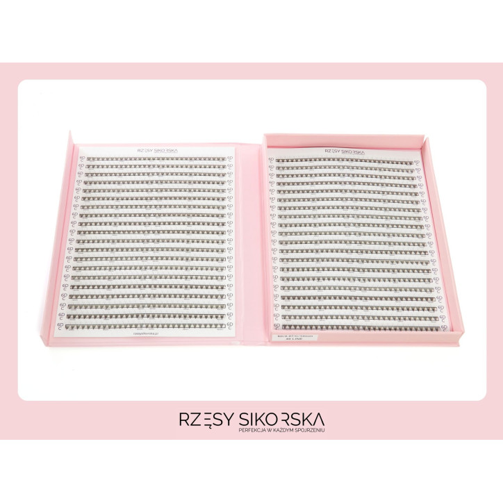Gotowe Kępki Rzęs 6D/0,07 (1200 szt.) Black – Single Palette Gotowe Kępki Rzęs 6D/0,07 (1200 szt.) Black – Single Palette