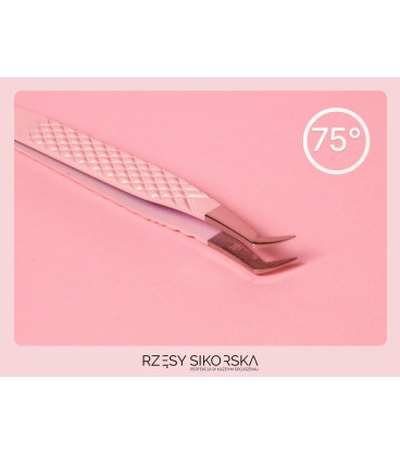 Pęseta do Rzęs Diamond No. 6 (Kąt 75°, Light Volume) | Rzęsy Sikorska