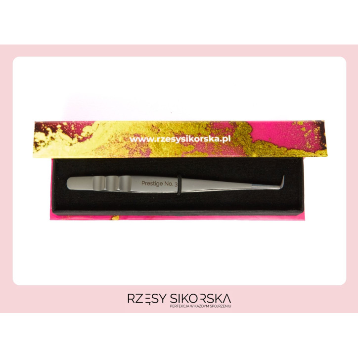 Pęseta do rzęs Prestige No. 3 Light / Mid Volume | Rzęsy Sikorska