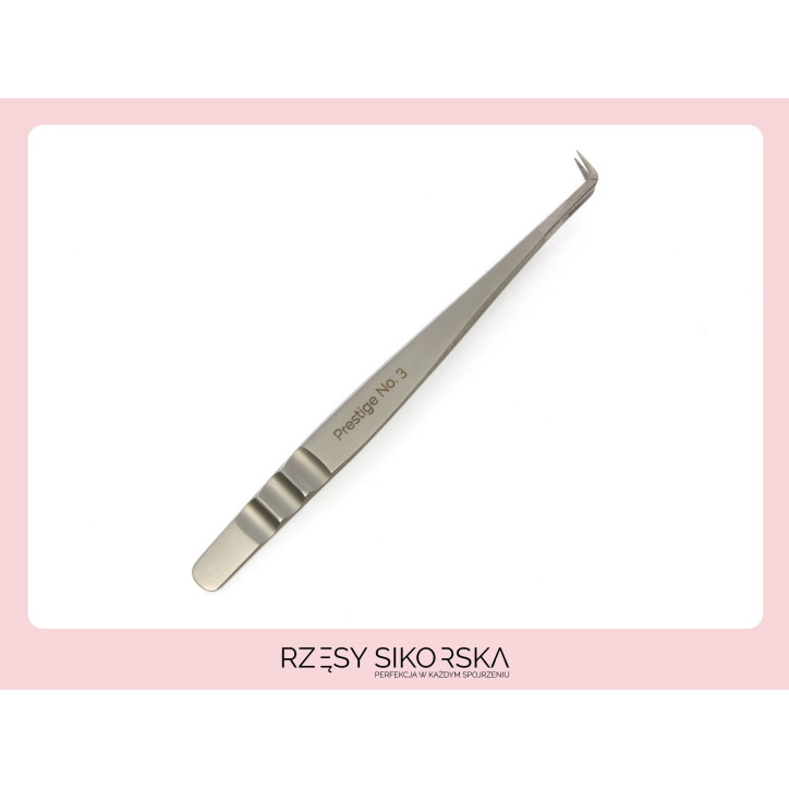 Pęseta do rzęs Prestige No. 3 Light / Mid Volume | Rzęsy Sikorska