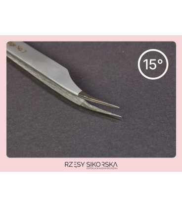 Pęseta do Rzęs Prestige No. 7 (15°, Separacja) | Rzęsy Sikorska