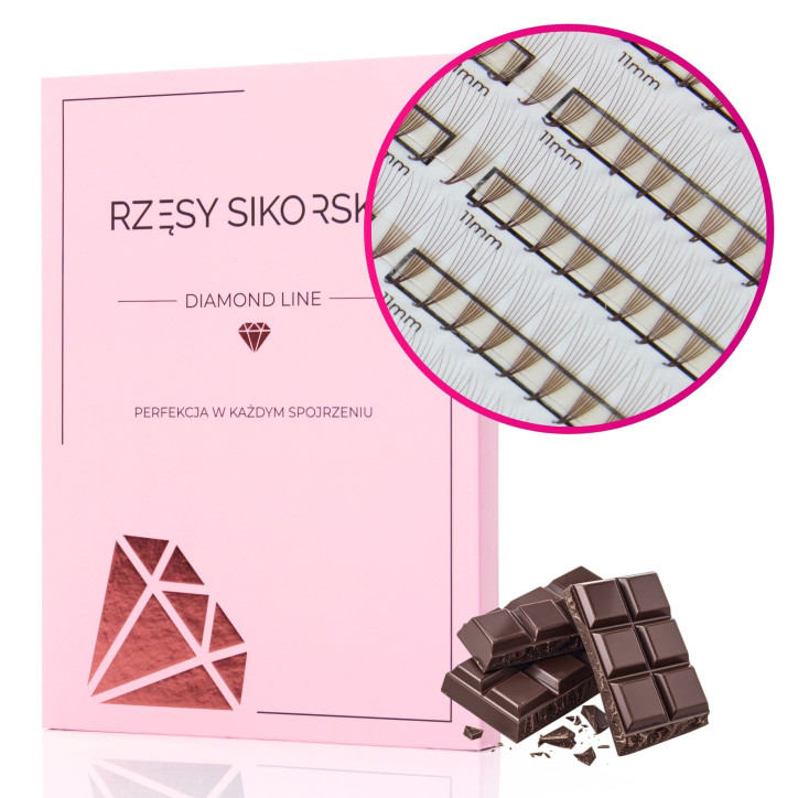 Gotowe Wąskie Kępki Rzęs 6D/0,07 (1800 szt. 6-13) Dark Brown – Mix Palette Gotowe Wąskie Kępki Rzęs 6D/0,07 (1800 szt. 6-13) Dark Brown – Mix Palette