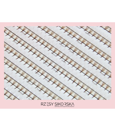 Rzęsy Sikorska - Gotowe Wąskie Kępki Rzęs 8D/0,05 (1440 szt. 6-12) Black – Mix Palette