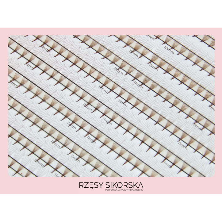 Gotowe Wąskie Kępki Rzęs 8D/0,05 (1440 szt. 6-13) Dark Brown – Mix Palette Gotowe Wąskie Kępki Rzęs 8D/0,05 (1440 szt. 6-13) Dark Brown – Mix Palette