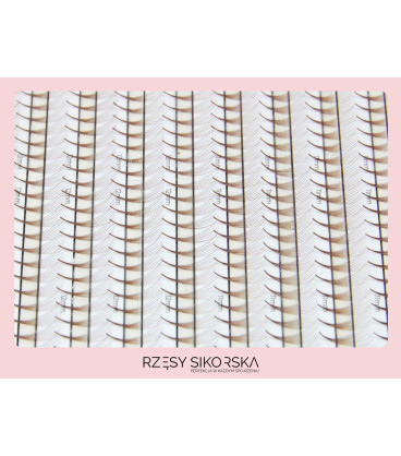 Rzęsy Sikorska - Gotowe Wąskie Kępki Rzęs 8D/0,05 (1440 szt. 6-12) Black – Mix Palette