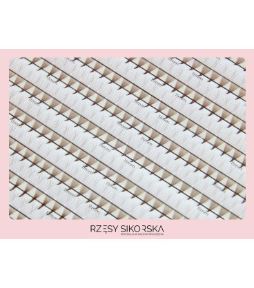 Rzęsy Sikorska - Gotowe Wąskie Kępki Rzęs 10D/0,05 (1440 szt. 6-13) Black – Mix Palette