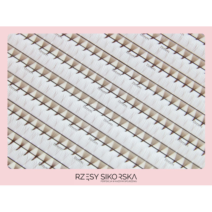 Gotowe Wąskie Kępki Rzęs 10D/0,05 (1440 szt. 6-13) Dark Brown – Mix Palette Gotowe Wąskie Kępki Rzęs 10D/0,05 (1440 szt. 6-13) Dark Brown – Mix Palette
