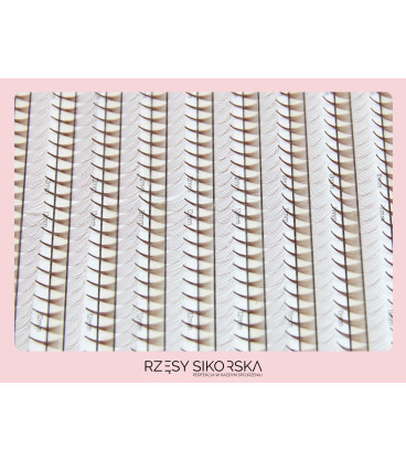 Rzęsy Sikorska - Gotowe Wąskie Kępki Rzęs 10D/0,05 (1440 szt. 6-13) Black – Mix Palette