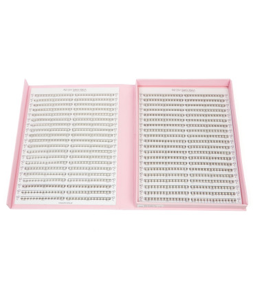 Gotowe Kępki Rzęs 4D/0,07 (1200 szt. 6-13) Black – Mix Palette